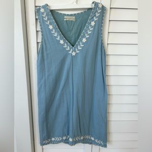 Urban Outfitters Light Blue Embroidered Dress -  XS